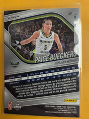 2025 Panini Prizm WNBA – Paige Bueckers #5 White Seismic Prizm (RC)