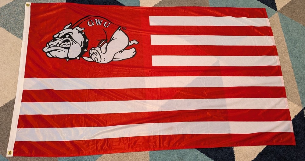 Gardner-Webb University (GWU) Runnin&rsquo; Bulldogs 3ft x 5ft Flag Polyester Preowned