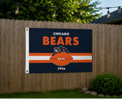 Chicago Bears Banner 3&prime; x 5&prime; Man Cave Flag Perfect Fan Tailgating Team Game Day