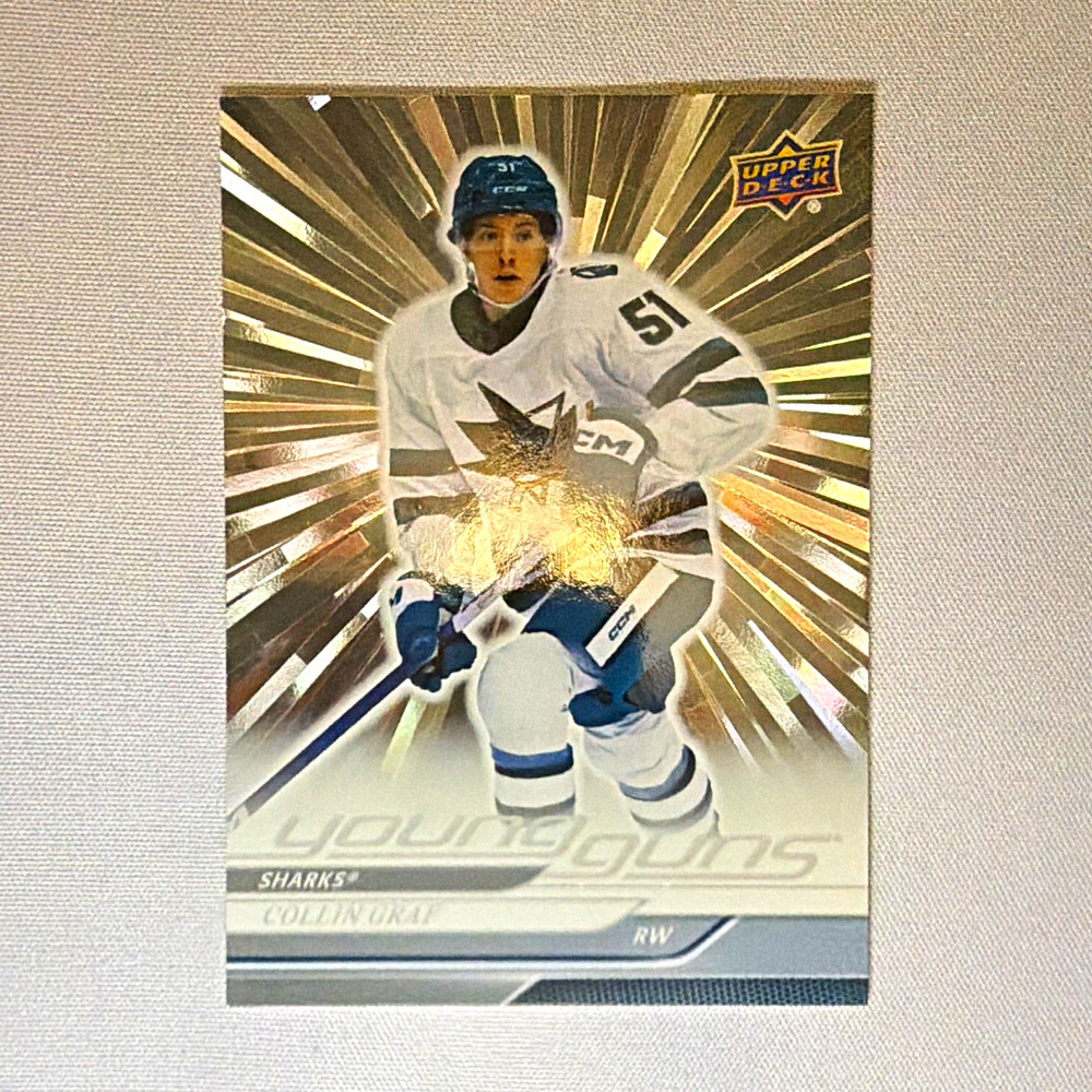 Upper Deck 2024-25 Series 1 Young Guns Outburst Silver RC #223 Collin Graf