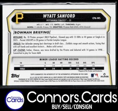 Wyatt Sanford Auto 2026 Bowman #CPA-WS Chrome Prospect Autographs