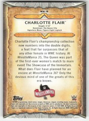 2020 Topps Road to WrestleMania WrestleMania Roster Charlotte Flair #WM-19