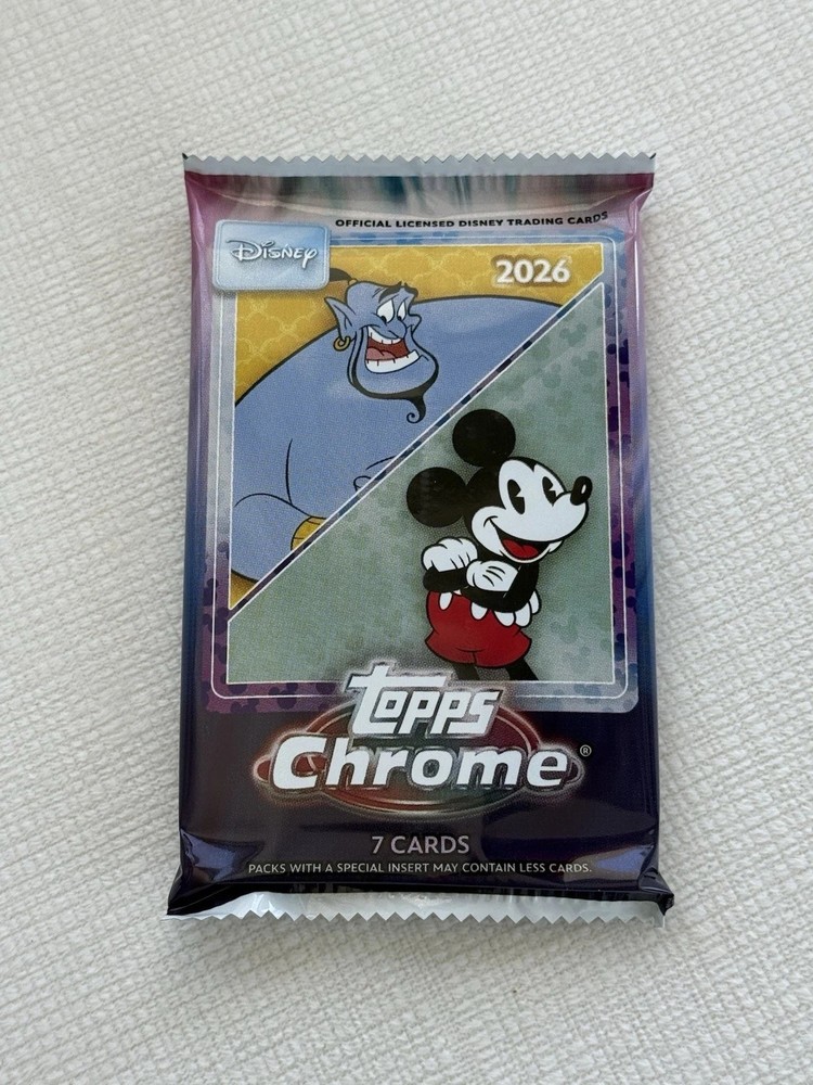 2026 TOPPS CHROME Disney 8 CARD PACK