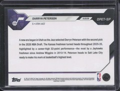 2026 Topps Now NBA Draft Image Variation SP #DPET-SP Darryn Peterson – Utah MINT