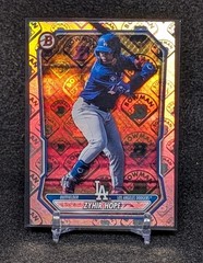 2026 Bowman Zyhir Hope Retro Logo Pattern Foil SP #BP-86 Dodgers Parallel