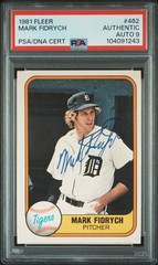 1981 Fleer Mark Fidrych #462 PSA A Auto 9