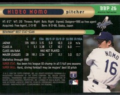 1996 Bowman Best Previews Atomic Refractor #BBP26 Hideo Nomo