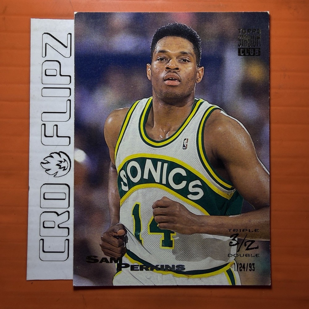 1993-94 Stadium Club Seattle Supersonics Basketball Card #11 Sam Perkins TD