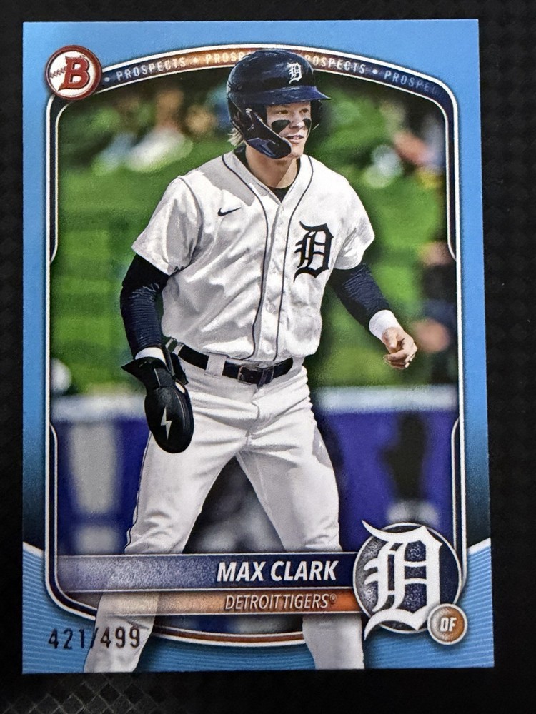 2025 Bowman #BP-24 Max Clark Prospects Sky Blue Border #/499