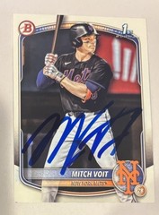 Mitch Voit Mets Baseball Autographed Signed 2025 1st Bowman Card