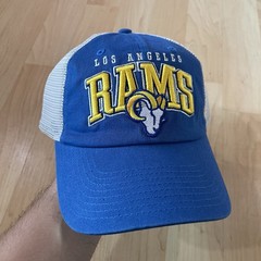 Los Angeles Rams Trucker Hat Blue White NFL Team Apparel Snapback Cap OSFA