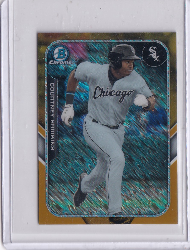 2013 Bowman Chrome Mini Gold Shimmer Refractor #BM-CWS5 Courtney Hawkins #/50