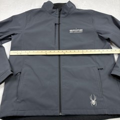 Spyder Jacket Mens 2XL Gray SPIRE Sports + Entertainment Softshell Full Zip