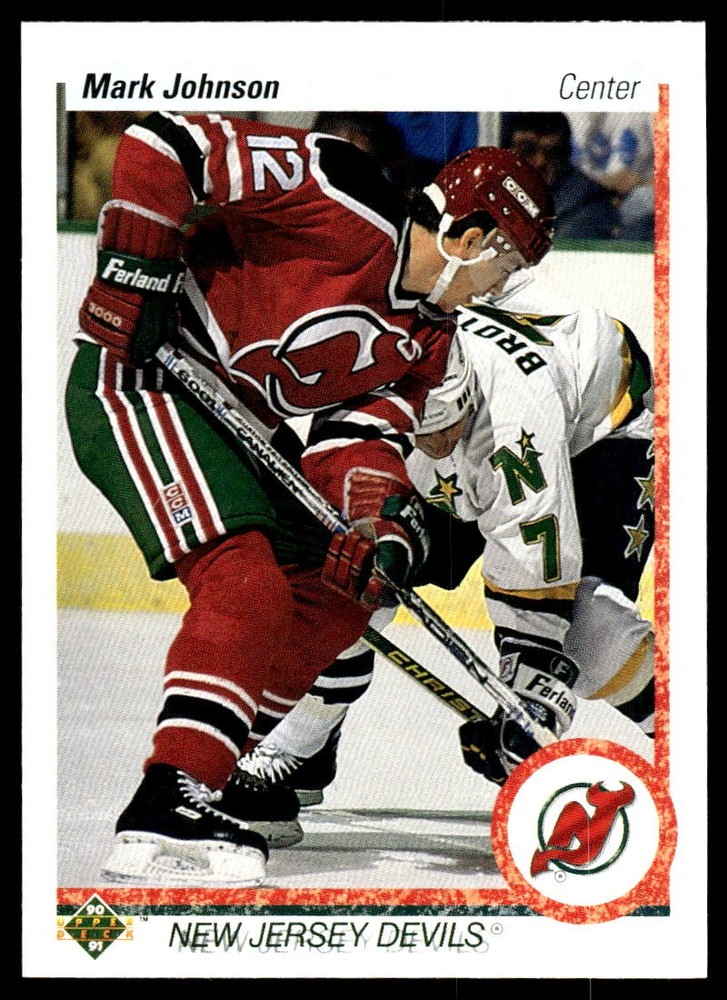 1990-91 Upper Deck #180 Mark Johnson New Jersey Devils Hockey Card