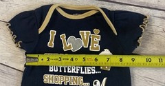 Milwaukee Brewers Baby Girl Bodysuit 6-9 Months MLB Baseball Navy Blue Snap