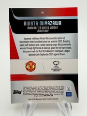 2025-26 Topps Chrome UEFA Sapphire HINATA MIYAZAWA Purple Refractor 52/75 #91