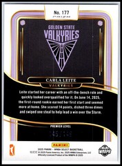 2025 Panini Select WNBA #177 Carla Leite Purple Ice Prizms SN #/149 Valkyries
