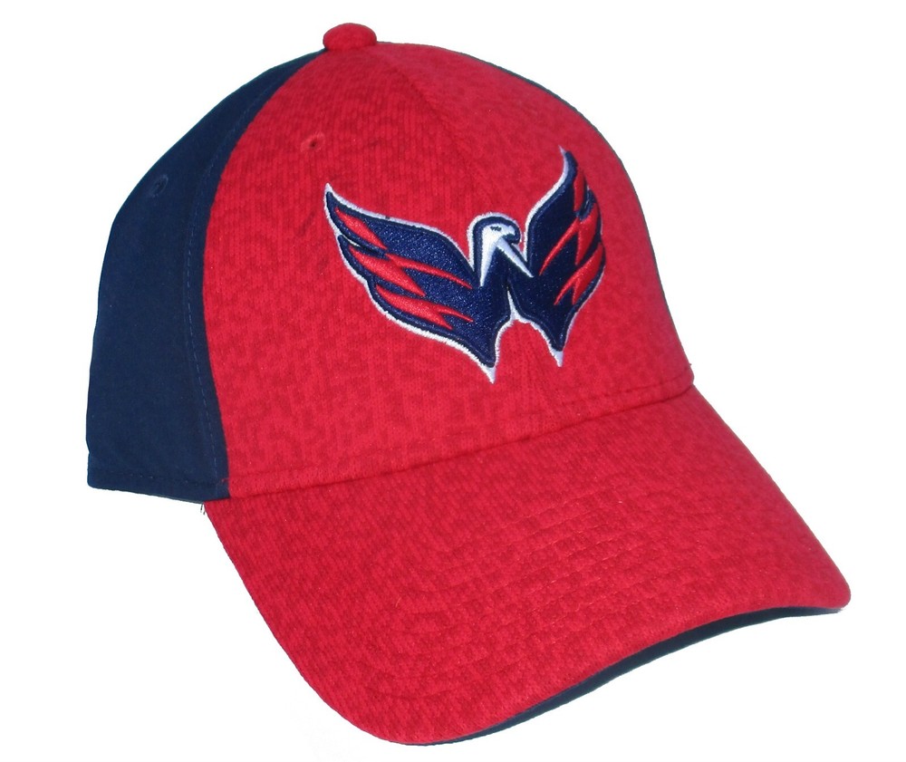 Washington Capitals Flex Fit Size Medium/Large Hat Cap Navy And Red