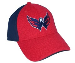 Washington Capitals Flex Fit Size Medium/Large Hat Cap Navy And Red
