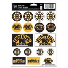 Boston Bruins Vinyl Sticker Sheet 17 Decals 5×7 Inches Free Shipping