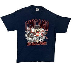 Vintage 1990’s Chicago Bears Taz Looney Tunes navy color shirt VK15280