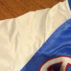 Cooperstown Collection Brooklyn Dodgers Baseball Satin Jacket Blue/White S/CH