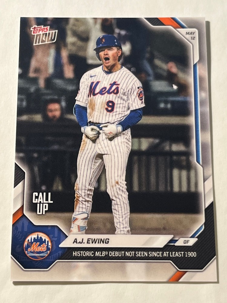 AJ Ewing – 2026 MLB Topps Now 193 SP Image Variation Historic Debut Call-Up Mets