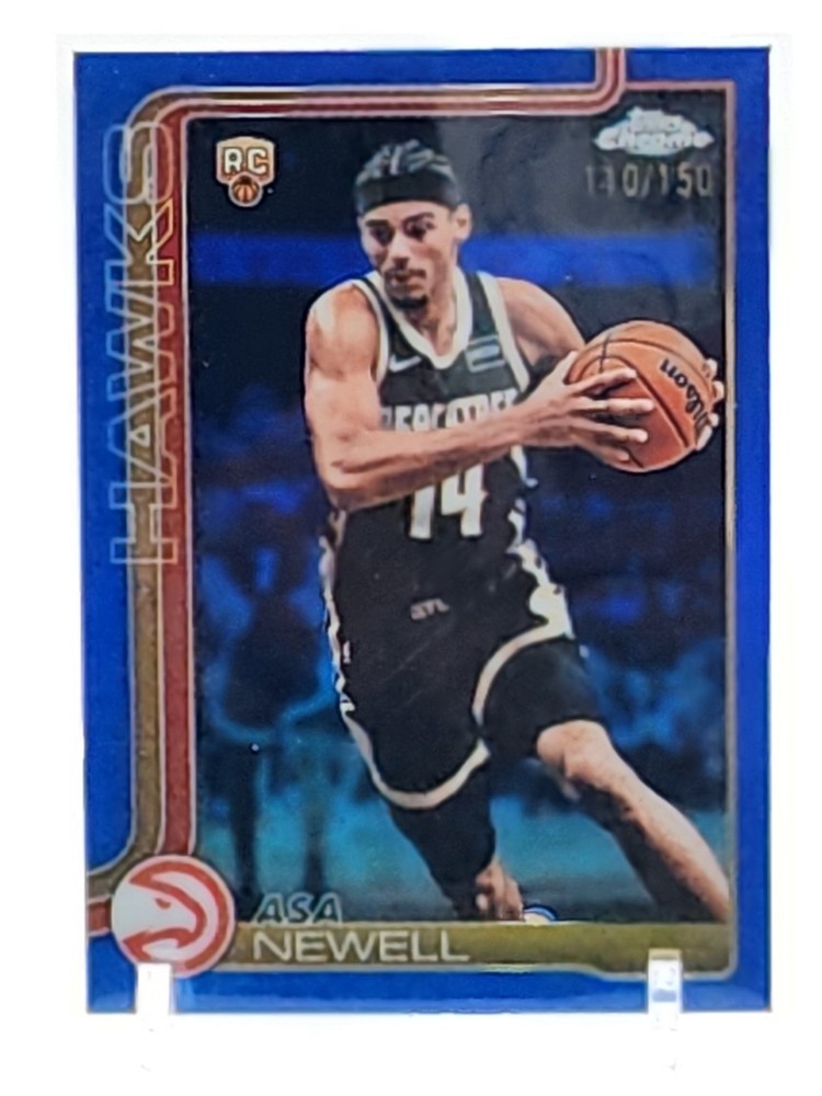 2025-26 Topps Chrome Update – Asa Newell /150 Blue Rookie (RC) #173