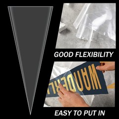 24 Pcs Protective Sleeves for Pennants Display 12&Prime; X 30&Prime; Pennant Holder Top Load