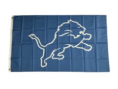 Detroit Lions 3×5 ft Flag / Banner NFL Fan Cave/Bar Light Blue NEW