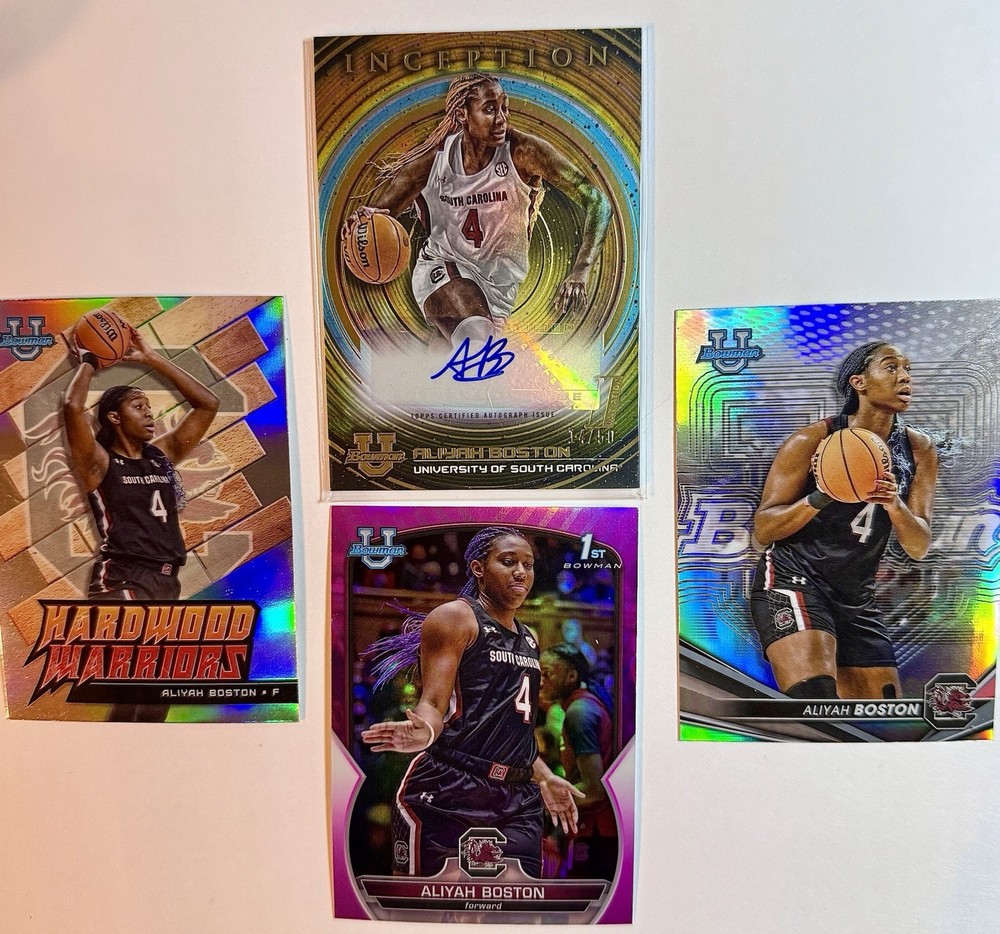 2022-23 Bowman Inception ALIYAH BOSTON RC AUTO /50 + 3! Highest WNBA $$$ In 2026