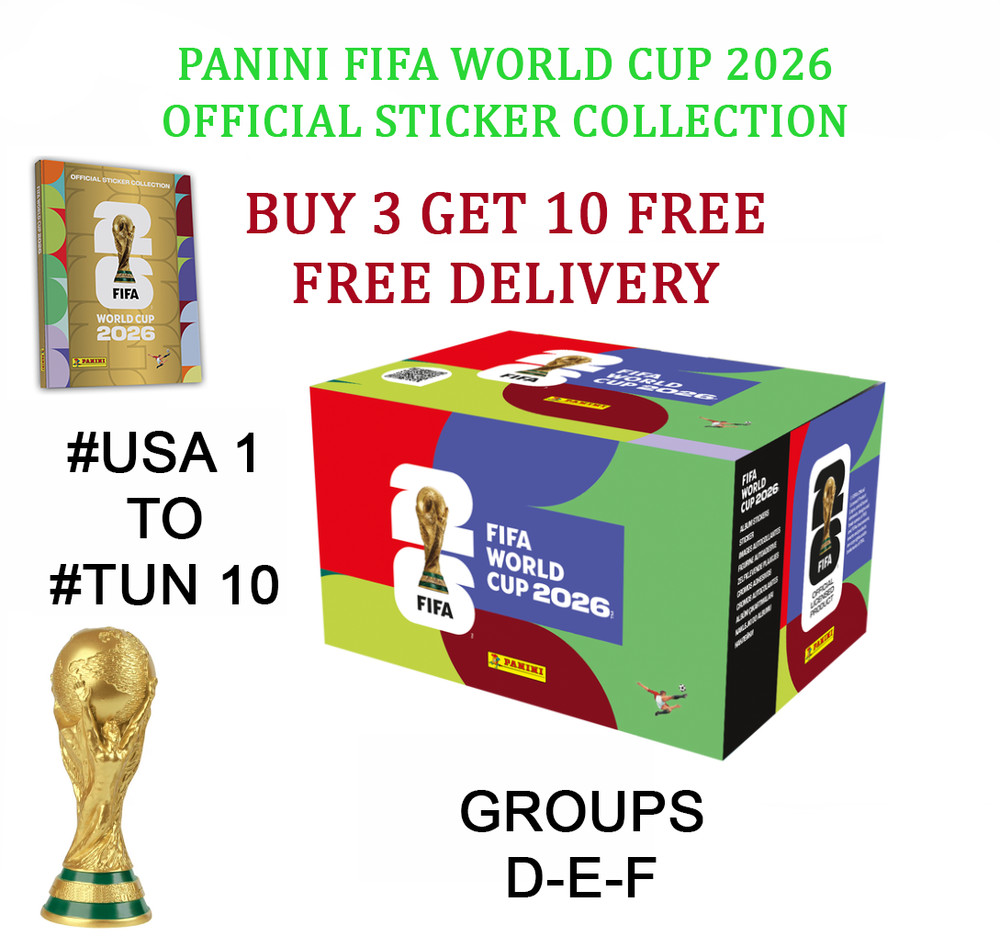 PANINI WORLD CUP 2026 STICKER COLLECTION – GROUP D – GROUP E – GROUP F