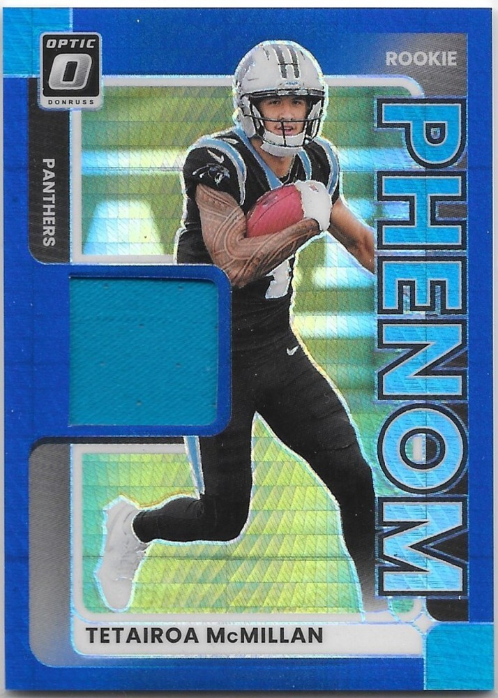 2025 Panini Donruss Optic – Rookie Phenoms Tetairoa McMillan Blue Hyper Prizm RC