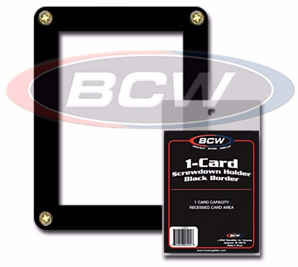 3 BCW Black Bordered Screwdown Standard Sized Card Holders