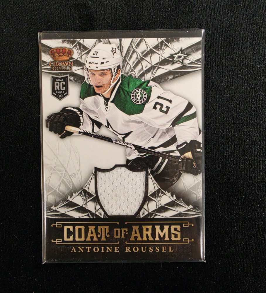 2013-14 Panini Crown Royale Antoine Roussel Stars Coat of Arms CA-AR RC Relic