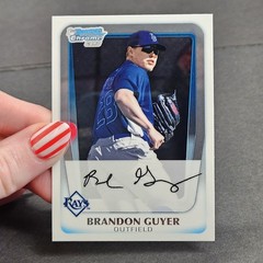 2011 Bowman Baseball Chrome Prospects Brandon Guyer #BCP45 (RC) Rookie Auto