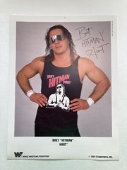 Vintage WWF Promo Photo Bret Hitman Hart 1989 Picture Titan Sports