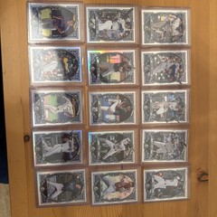 2026 Bowman Sterling 15 Card Set BST-1 through BST-15 in top loaders.