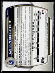 Bowman 2023 Bowman Draft Carson Roccaforte #BDC-140