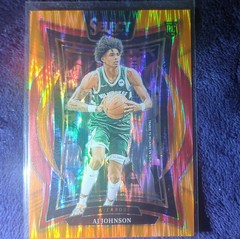 2024-25 Panini Select – Concourse AJ Johnson #67 Orange Flash Prizm (RC)