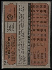 1972 Topps #650 Sal Bando
