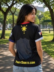 Filipino Black Soccer Jersey. Philippines Pilipinas Pinoy. Adult Small Size NWOT