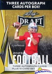 2023 Leaf Draft Football GOLD EXCLUSIVE Factory Sealed Blaster Box-3 AUTOS+10 Cd