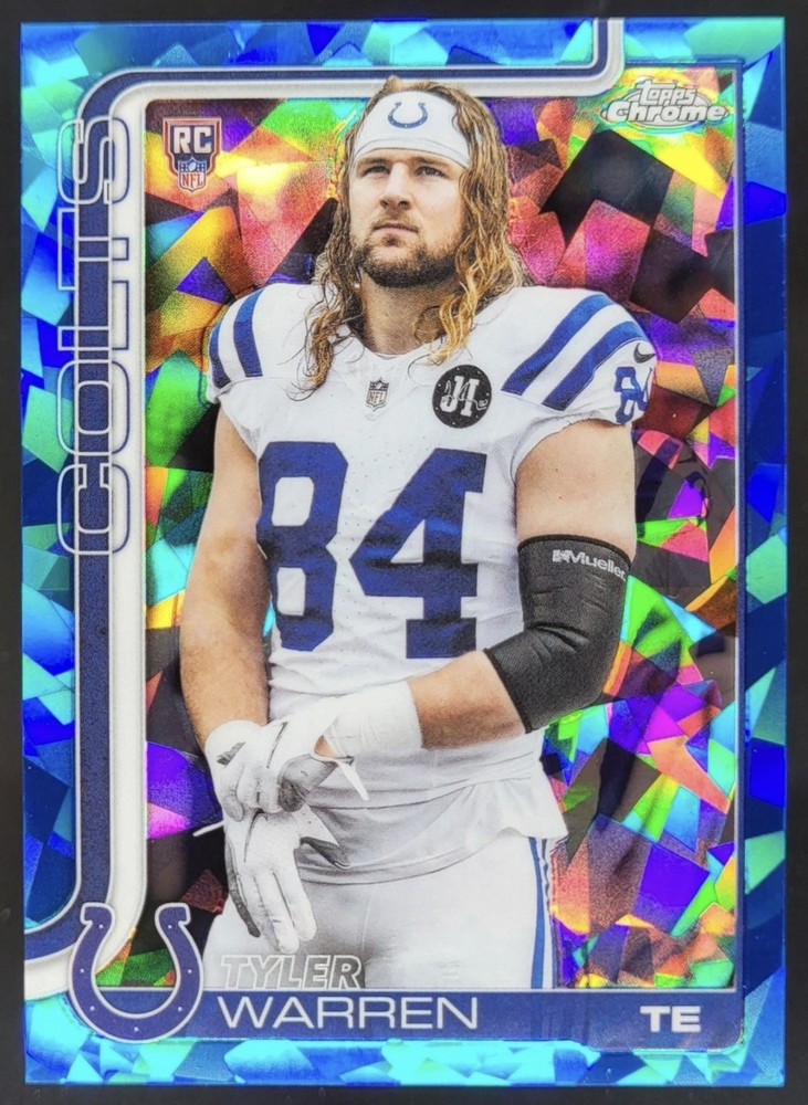 2025 Topps Chrome Sapphire Tyler Warren Rookie Image Variation SP RC Colts