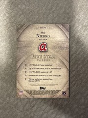 Phil Niekro 2014 Topps Five Star Auto Autograph /299 Atlanta Braves
