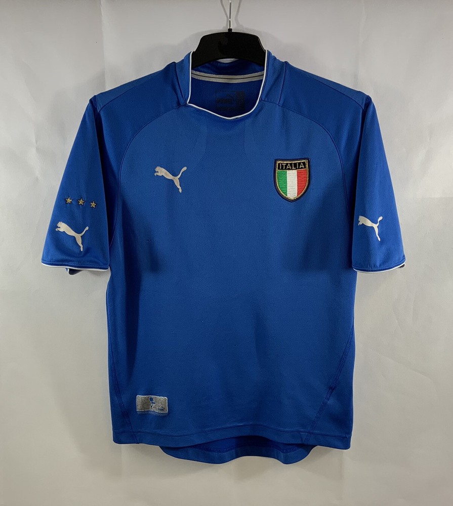 Italy Home Football Shirt 2003/04 Adults Small Puma D599