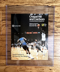 Michael Jordan 1982 Chapel Hill NC Telephone Book Cover