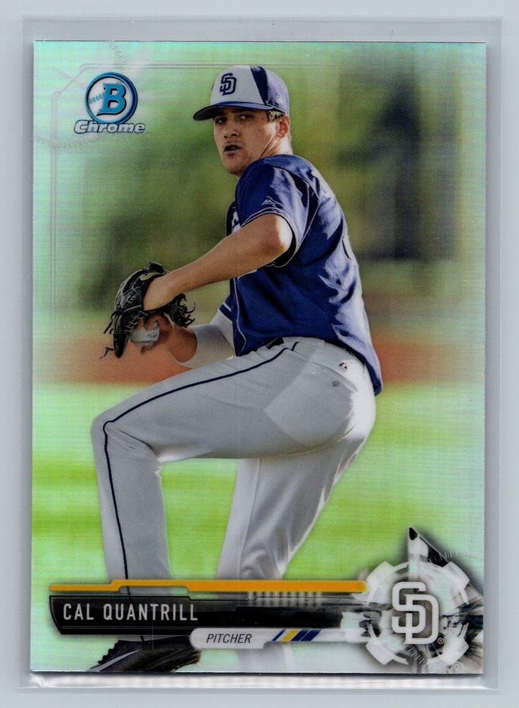 2017 Bowman Draft Chrome Refractor Cal Quantrill BDC-21 San Diego Padres