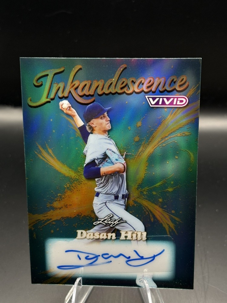 2026 Leaf Vivid Baseball Dasan Hill INKandescence Teal Auto /25