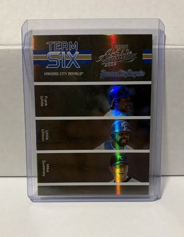 Royals Team Six Playoff Absolute Frank White Willie Wilson Mike Sweeney /50